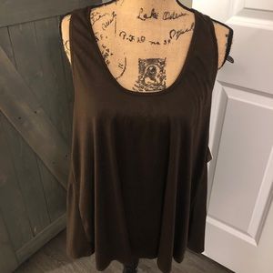 Missy Robertson Brown Tank Sleeveless Pullover Top size L